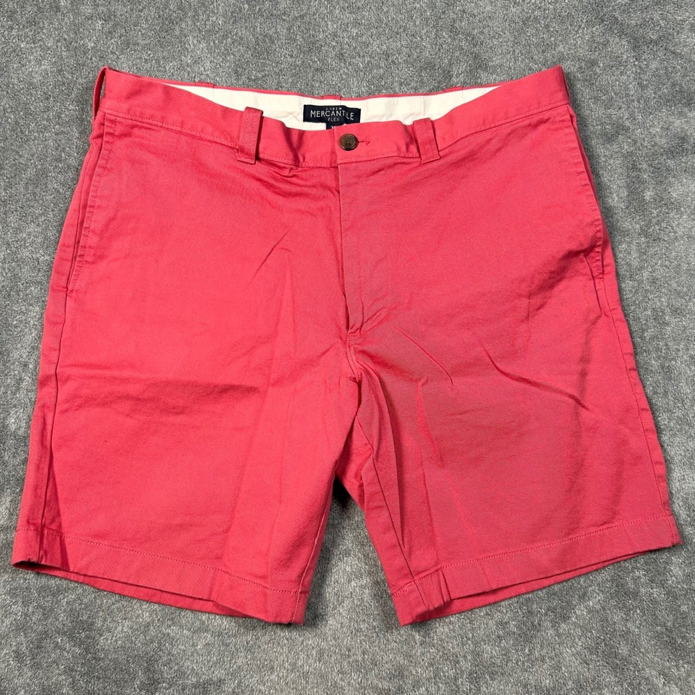 J.Crew Flex Chino Shorts Mens 36 Coral Pink Stretch Cotton Twill Inseam 8"
